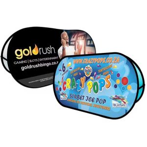 Advertising A Frame Sideline Banner Display Stand Outdoor Sport Event Horizontal Round Square Pop Out Banner