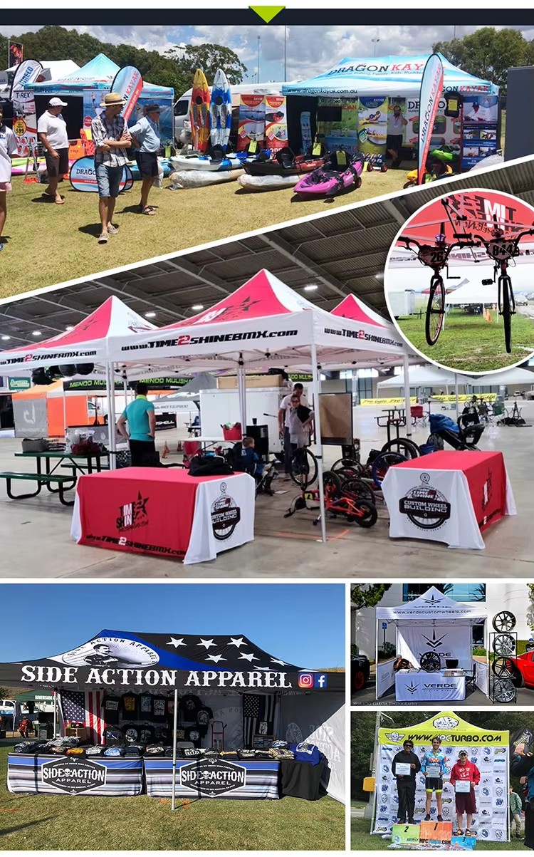 Advertising Events Folding Canopy Tent for Event 600D Oxford Trade Show Aluminum Frame Gazebo Outdoor Custom Tent