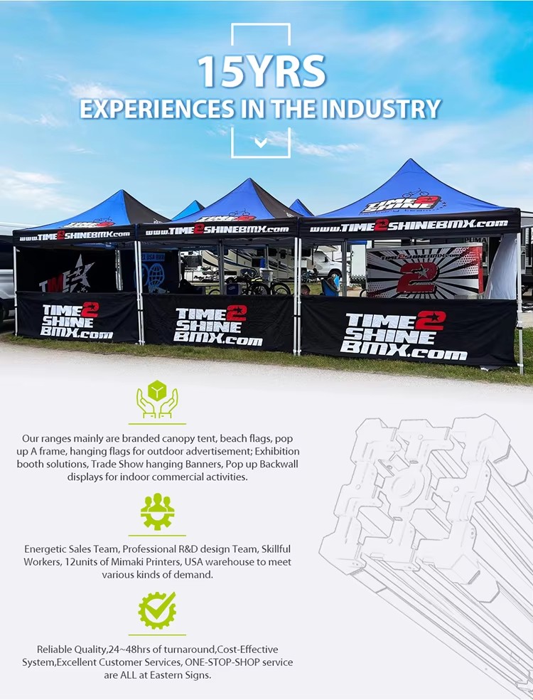 Advertising Events Folding Canopy Tent for Event 600D Oxford Trade Show Aluminum Frame Gazebo Outdoor Custom Tent