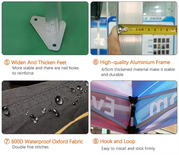 Advertising Events Folding Canopy Tent for Event 600D Oxford Trade Show Aluminum Frame Gazebo Outdoor Custom Tent