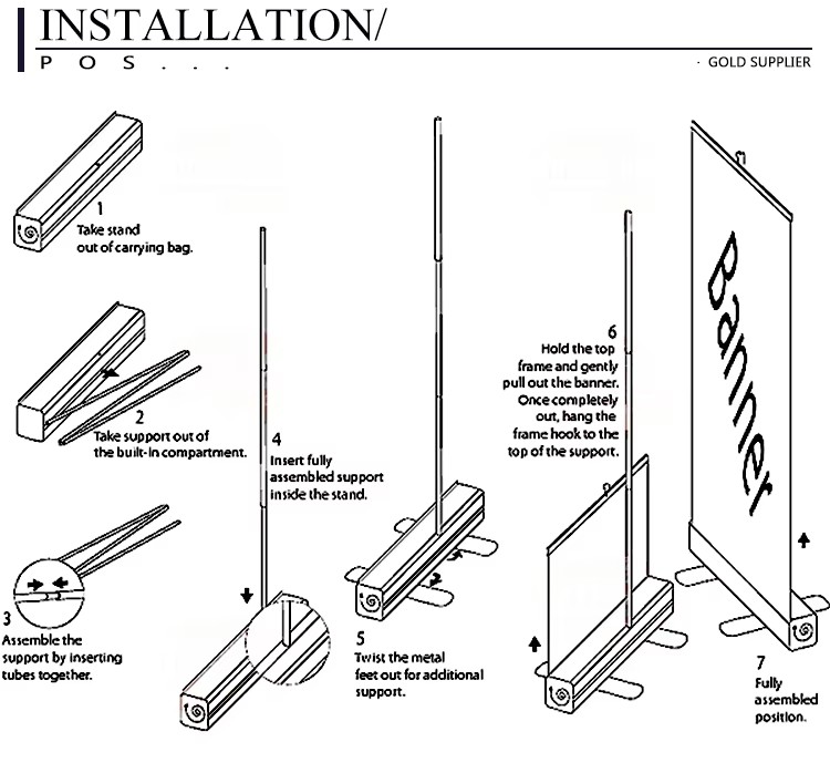 Advertising & Promotion Tradeshow Custom Roll Up Banner Display Stand Expo Portable Retractable Banner And Stands