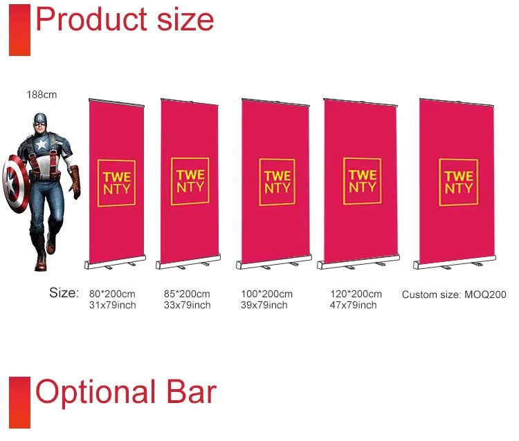 Advertising & Promotion Tradeshow Custom Roll Up Banner Display Stand Expo Portable Retractable Banner And Stands