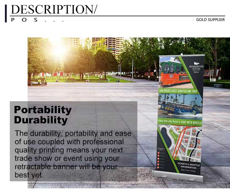 Advertising & Promotion Tradeshow Custom Roll Up Banner Display Stand Expo Portable Retractable Banner And Stands