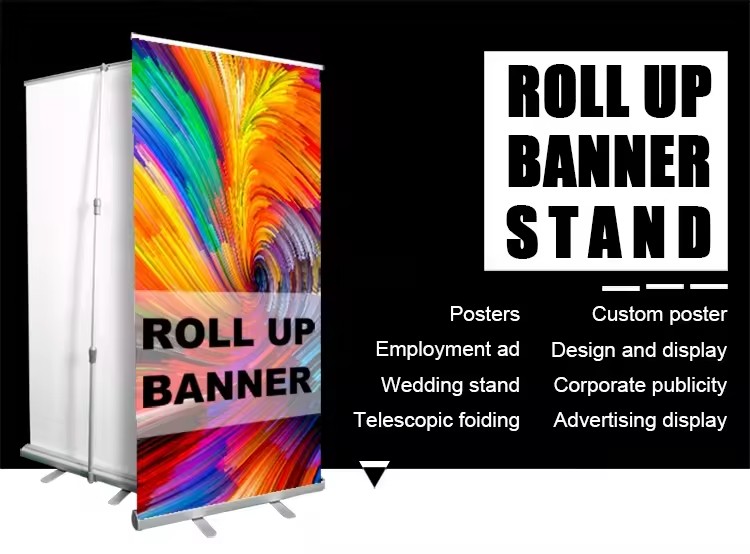 Advertising & Promotion Tradeshow Custom Roll Up Banner Display Stand Expo Portable Retractable Banner And Stands