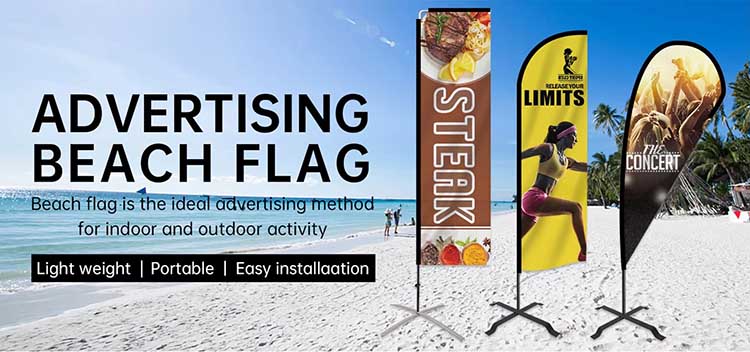China Factory Custom Heavy Duty Outdoor Flag Printed Advertising Sports Events Beach Flag Flying Banner Feather Flag