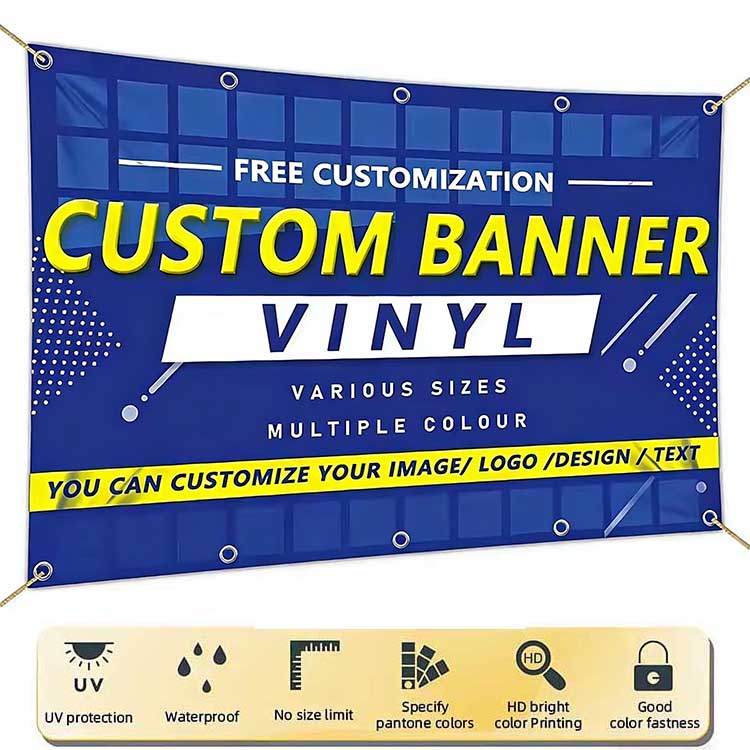 China Factory Digital Printing Sign Advertising Banner Hanging Outdoor Vinyl Banners Waterproof PVC Coated Flex Banner