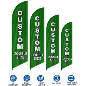 China Factory Double Side Printed Outdoor Flag Advertising Banners And Signs Sports Events Waterproof Beach Flag