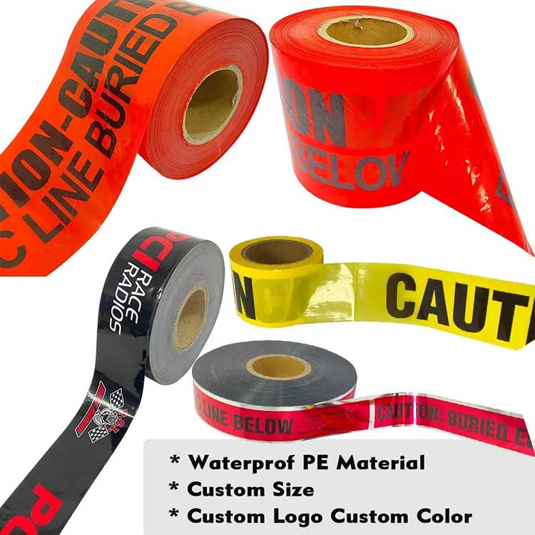 China Factory Outdoor Indoor Events PVC PE Film Flagging Barrier Tape Advertising Custom Logo Printed Barricade Tape