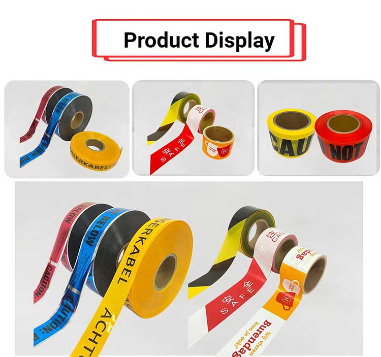 China Factory Outdoor Indoor Events PVC PE Film Flagging Barrier Tape Advertising Custom Logo Printed Barricade Tape