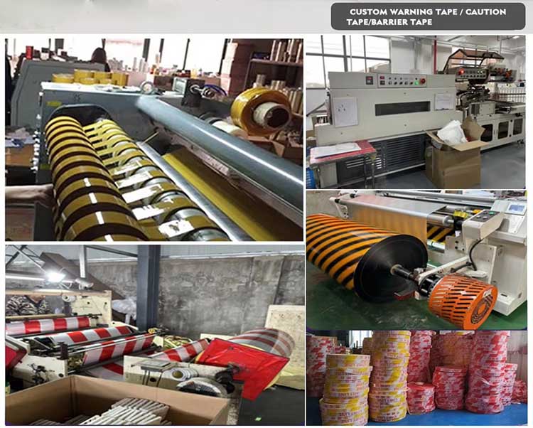 China Factory Outdoor Indoor Events PVC PE Film Flagging Barrier Tape Advertising Custom Logo Printed Barricade Tape