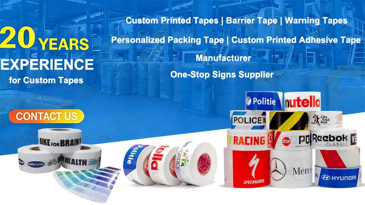 China Factory Outdoor Indoor Events PVC PE Film Flagging Barrier Tape Advertising Custom Logo Printed Barricade Tape