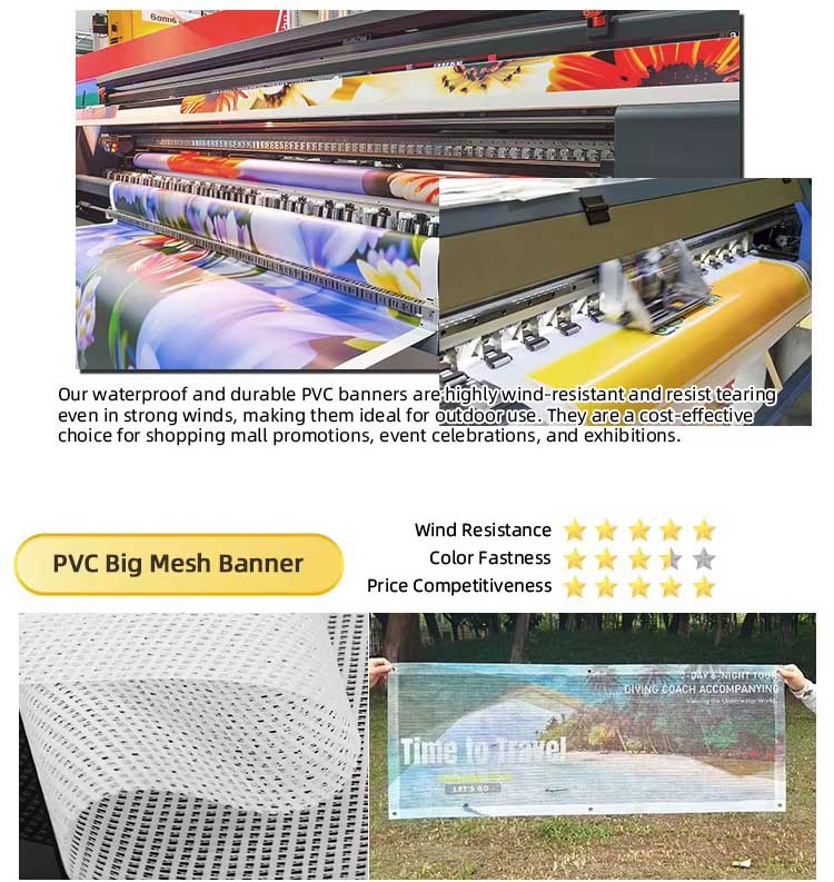 China Factory Waterproof Outdoor Sign Weather Resistant Custom PVC Flex Banner Full Color UV-Resistant Vinyl Banner