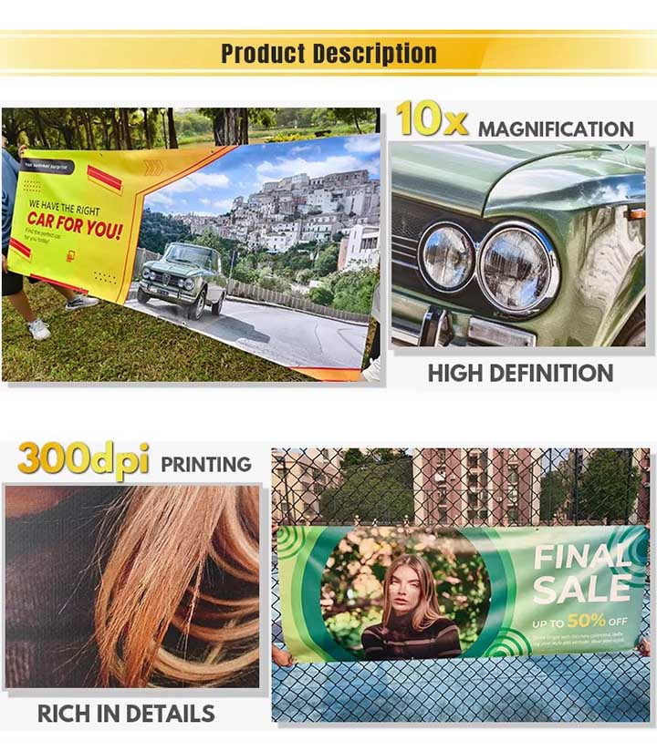 China Factory Waterproof Outdoor Sign Weather Resistant Custom PVC Flex Banner Full Color UV-Resistant Vinyl Banner