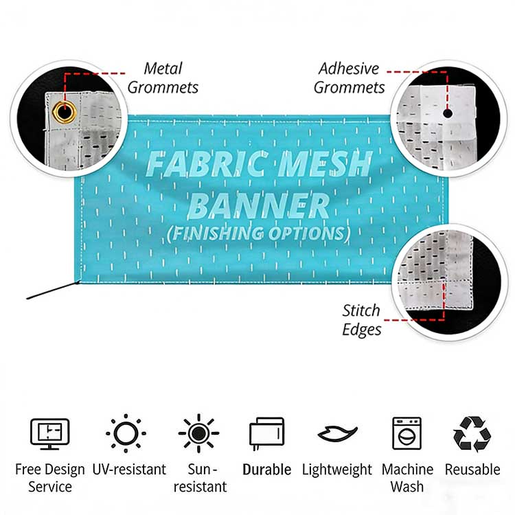 Indoor & Outdoor Event Advertising Polyester Flag Banners Hanging Sign Fabric Fence Covers Mesh Banners And Signs