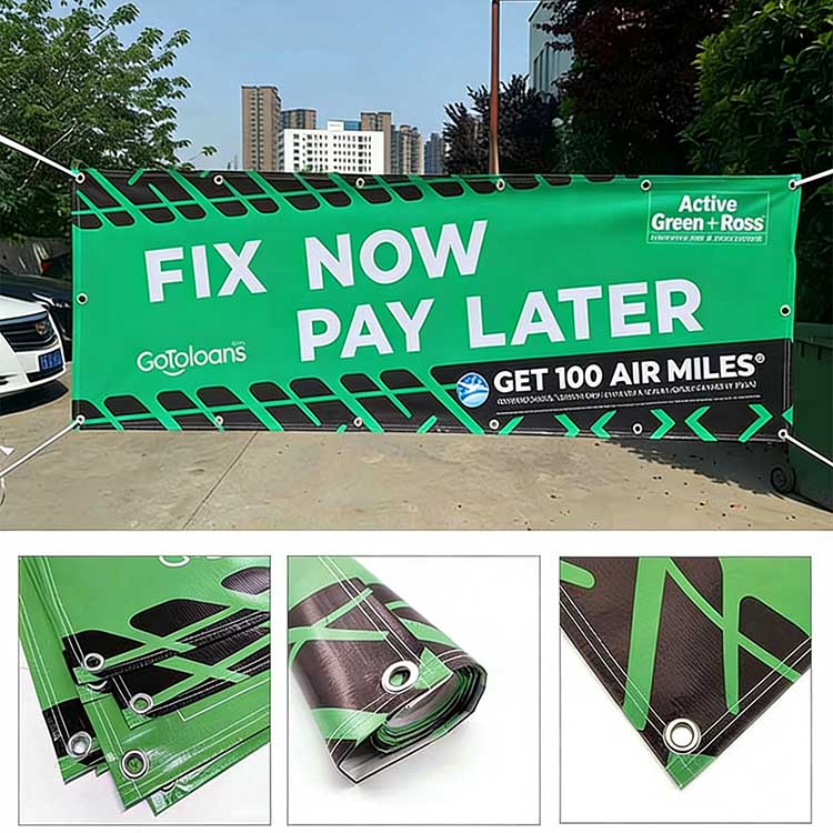 Indoor & Outdoor Hanging Sign Racing Sports Event Advertising Banners Waterproof Vinyl Coated Custom Flex Pvc Banner