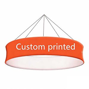 Light Weight Aluminum Ceiling Circle Tension Fabric Hanging Signs Banners Exhibition Trade Show Hanging Banner