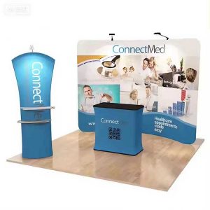 Lightweight Tension Fabric Shelves Rack Stand Pop Up 10x10 Display Booth Exhibition Trade Show Display Banner Stand