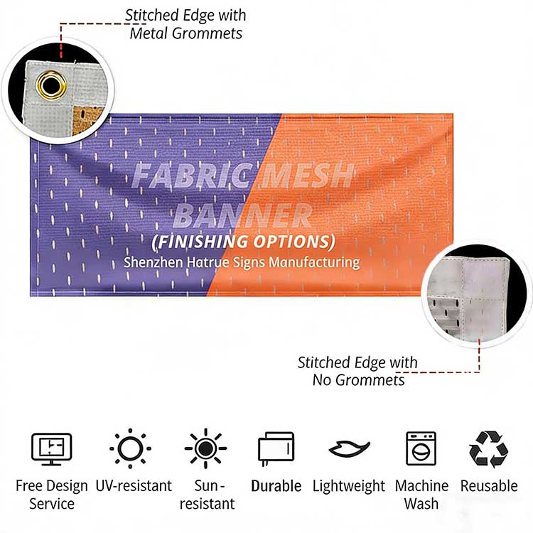 Sport Event Polyester Mesh Banner Outdoor Hanging Barricade Covers Custom Print Fence Cover Fabric Mesh Banner