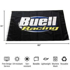Buell Racing Motorcycle Advertising 3'x5' Garage Flags 90x150cm Sport Outdoor Sign Custom Printable Shop Banners