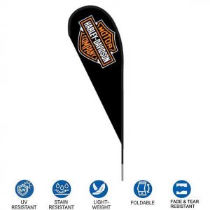 Outdoor Racing Sports Business Logo Advertising Teardrop Flags Motorcycle Sign Marketing Custom Flags And Banners