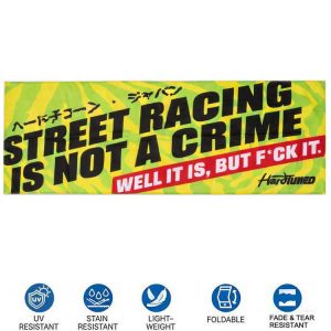 Street Racing Sport Event Outdoor Sign Polyester Fabric Garage Banner Custom Made Advertising Logo Marketing Flags