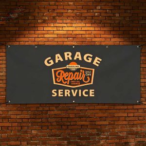 Custom Logo Business Banners – Outdoor Sign UV Resistant Shop Fabric Banner, 3'x5' Heavy Duty Fabric Cloth for Garage