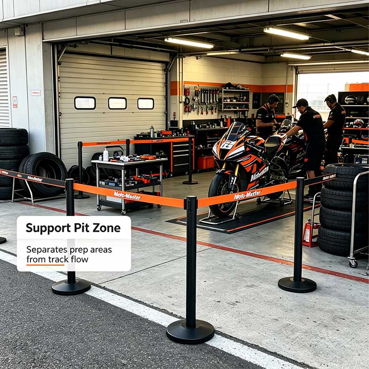Custom Branded Barricade Tape Reliable Temporary Outdoor Barrier Tape For Motorcycle Pit Lane & Spectator Area Marking