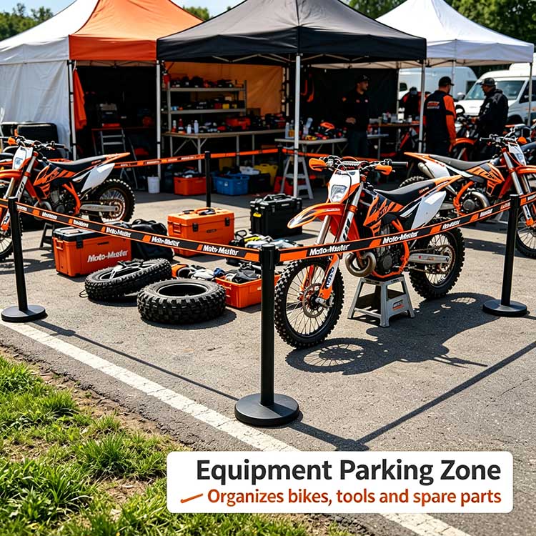 High Contrast Custom Barricade Tape, Outdoor PE Marking Solution For Motorcycle Race Boundary Setup